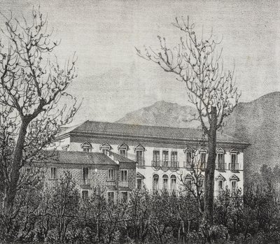 Avellino Koleji, Campania, İtalya, Poliorama Pittoresco'dan Salvatore Puglia tarafından litografi, n 2, 20 Ağustos by Salvatore Puglia
