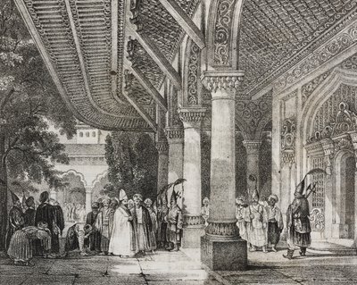 Serraglio'nun giriş holü, Türkiye, Doğu'daki story harem'den, Poliorama Pittoresco'dan litografi, n 12, Ekim 28 by Salvatore Puglia