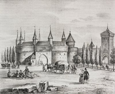 St Florian's Gate, Krakow, Polonya, Poliorama Pittoresco'dan Salvatore Puglia tarafından litografi, n 22, 4 Ocak by Salvatore Puglia