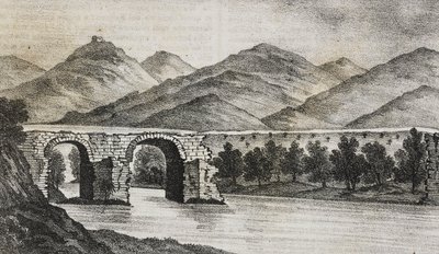 Capua yakınlarındaki kırık köprü, Campania, İtalya, Poliorama Pittoresco'dan Salvatore Puglia tarafından litografi, n 23, 13 Ocak by Salvatore Puglia