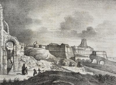 Crotone'nin görünümü, Calabria, İtalya, Poliorama Pittoresco'dan Salvatore Puglia tarafından litografi, n 51, 29 Temmuz by Salvatore Puglia