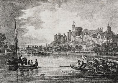 Windsor Kalesi'nin görünümü, İngiltere, Birleşik Krallık, Poliorama Pittoresco'dan Salvatore Puglia tarafından litografi, n 32, 15 Mart by Salvatore Puglia