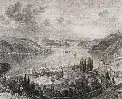Çanakkale Boğazı'nın görünümü, Poliorama Pittoresco'dan Salvatore Puglia tarafından litografi, n 20, 23 Aralık by Salvatore Puglia