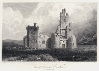 Courtstown Kalesi, Co Kilkenny (gravür) by Samuel (after) Austin