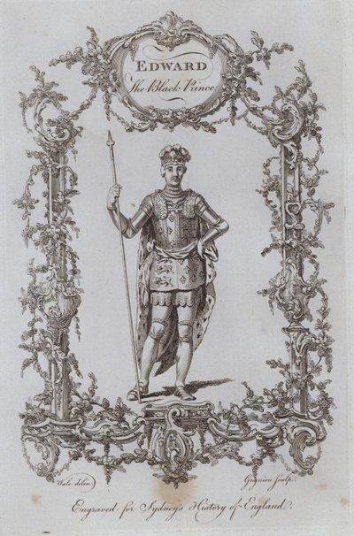 Kara Prens Edward (gravür) by Samuel (after) Wale