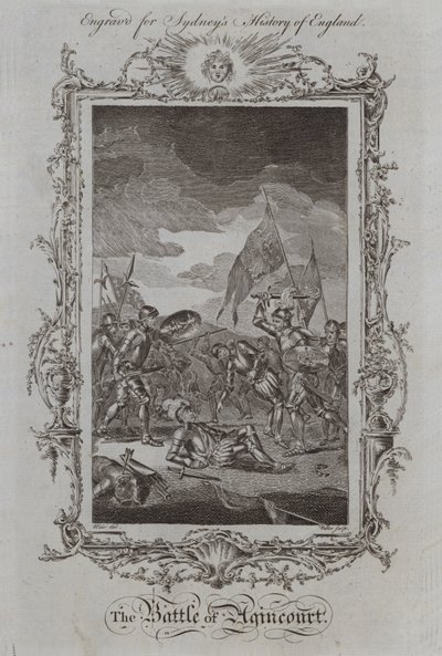 Agincourt Savaşı (gravür) by Samuel (after) Wale