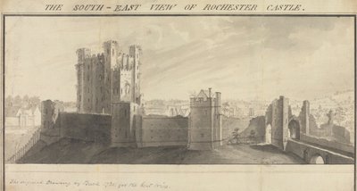 Rochester Kalesi'nin Güneydoğudan Görünümü by Samuel Buck