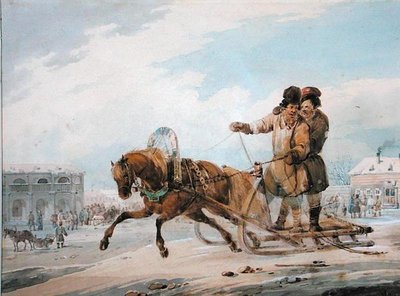 Rus kızağı by Samuel Colman