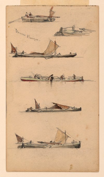 Thames mavnaları by Samuel Colman