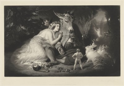Yaz Gecesi Rüyası by Samuel Cousins after Sir Edwin Landseer