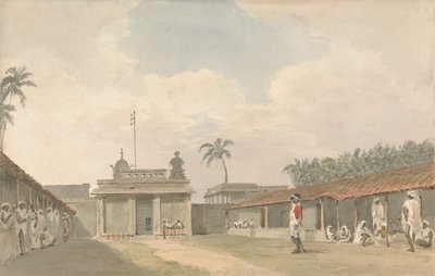 Bir Bileşikte Bir Sepoy Sargent by Samuel Davis