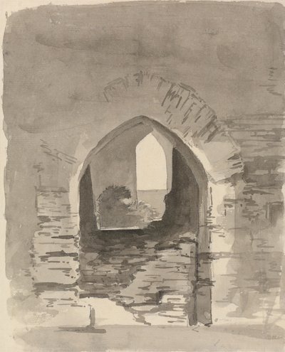 Yıkık Bir Binaya Kemerli Giriş by Samuel Davis