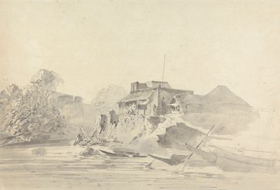 Yerel Binalarla Nehir Manzarası by Samuel Davis