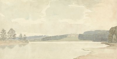 Uzakta Bir Kır Evi ile Nehir Manzarası by Samuel Davis