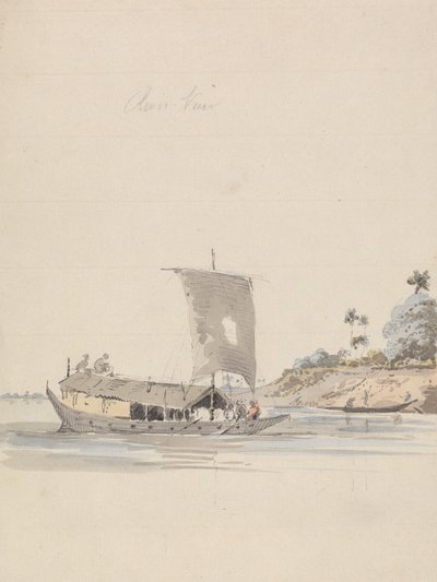 Bir Önemsiz Nehir Manzarası (Rajmahal yakınında?) by Samuel Davis