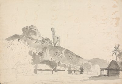 Bir Köyün Üzerindeki Kaya Oluşumu by Samuel Davis