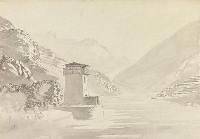 Wandepore'daki Köprüden Görünüm [Wangdu Phodrang] by Samuel Davis