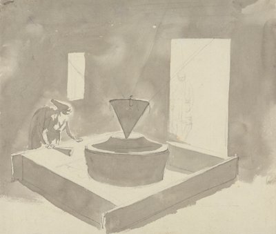 Bir Cihazı Çalıştıran Kadın (Un Değirmeni?) by Samuel Davis