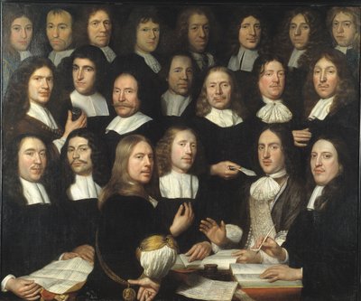Dordrecht Darphane Ustalarının Grup Portresi by Samuel van Hoogstraten