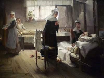 Evangeline hastanede sevgilisini keşfederken by Samuel G. Richards