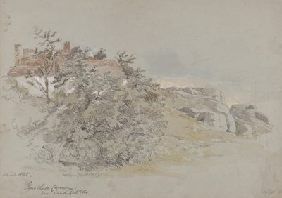 Rusthall Common, Tunbridge Wells yakınında, c.1845 (kalem, wc ve kağıt üzerine guaj boya) by Samuel Gillespie Prout