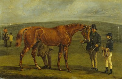 Yarışa Hazırlanmak (tuval üzerine yağlı boya) by Samuel Henry Alken