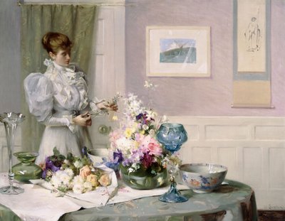 çiçek aranjörü by Samuel Henry William Llewelyn