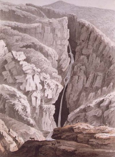Olağanüstü Bir Uçurum (suluboya) by Samuel Hieronymous Grimm