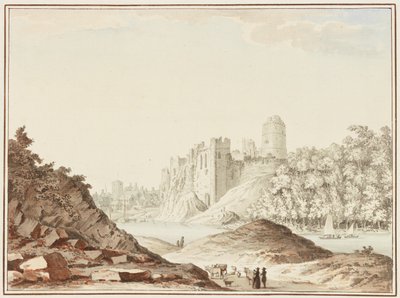 Pembroke Kalesi (dokuma kağıt üzerine wc) by Samuel Hieronymous Grimm