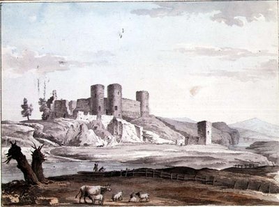 Köprüden Rhuddlan Kalesi by Samuel Hieronymous Grimm