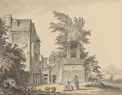 Mortlake'de by Samuel Hieronymus Grimm