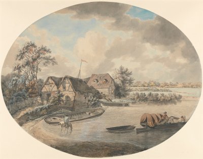 Avon'daki Değirmen, Pershore, Worcestershire by Samuel Hieronymus Grimm