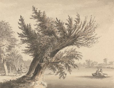 Barnes'daki Thames Nehri üzerinde by Samuel Hieronymus Grimm