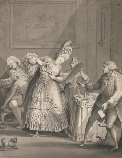 Paris'teki İngiliz Leydi by Samuel Hieronymus Grimm