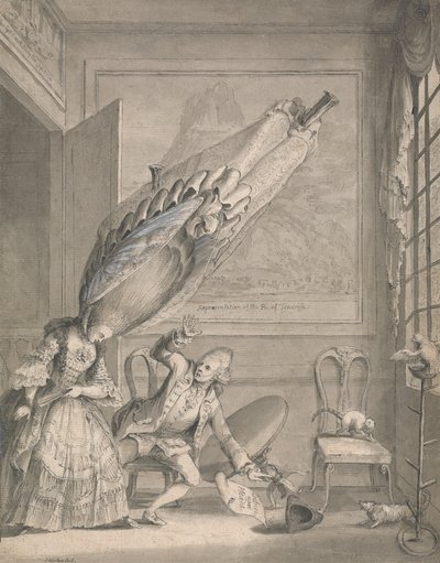 Londra'daki Fransız Leydi by Samuel Hieronymus Grimm