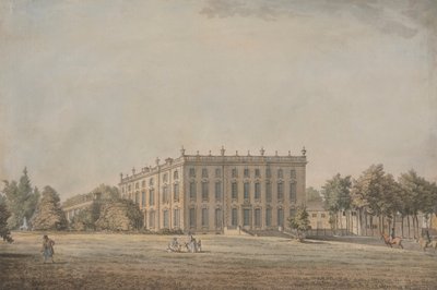 Wingerworth Hall, Derbyshire'ın görünümü by Samuel Hieronymus Grimm