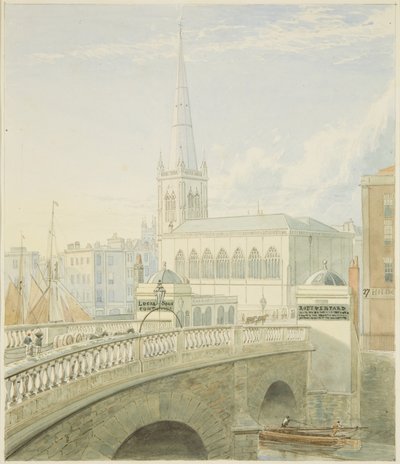 Bristol Köprüsü ve St. Nicholas Kilisesi by Samuel Jackson
