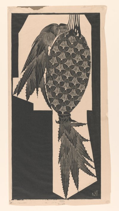 Ananas (nesne üzerindeki orijinal başlık) by Samuel Jessurun de Mesquita (signed by artist)