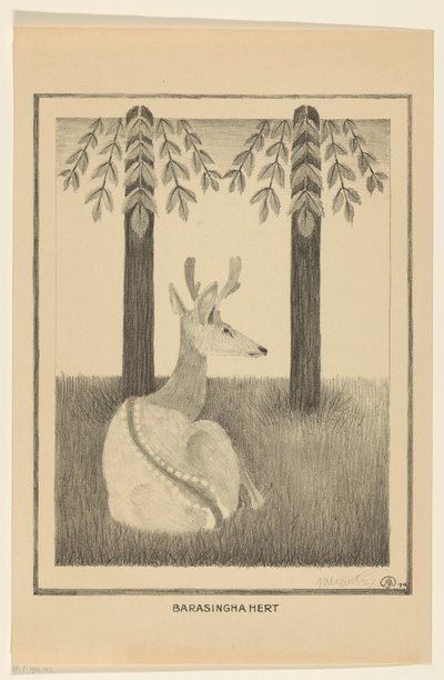 Barasinghahert (nesne üzerindeki orijinal başlık) by Samuel Jessurun de Mesquita (signed by artist)