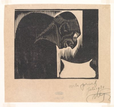 Kase ile bükülmüş adam by Samuel Jessurun de Mesquita (signed by artist)