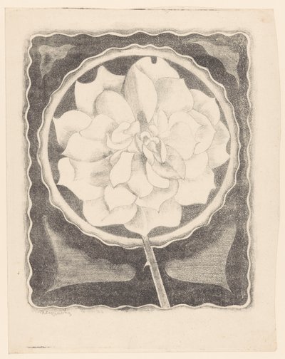 Gül (daire içinde, dalgalı kenarlı) by Samuel Jessurun de Mesquita (signed by artist)