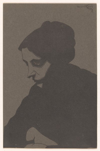 Alt gölge ile sola dörtte üç görünümde kadın by Samuel Jessurun de Mesquita (signed by artist)