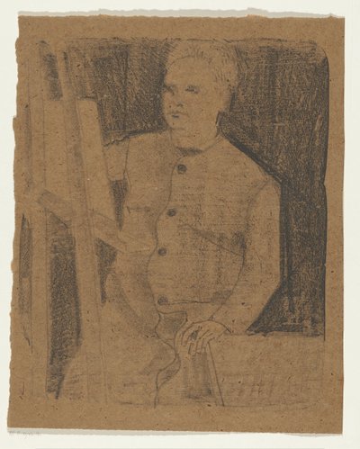 Şövale arkasında kendi kendine portre by Samuel Jessurun de Mesquita (signed by artist)