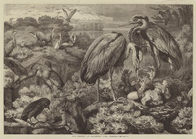 Didlington Park, Norfolk'ta Heronry by Samuel John Carter