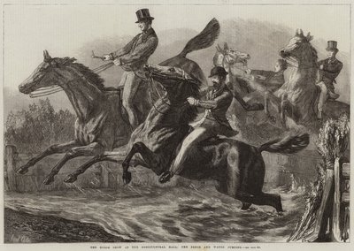 Ziraat Salonunda At Gösterisi, Çit ve Su Atlama by Samuel John Carter