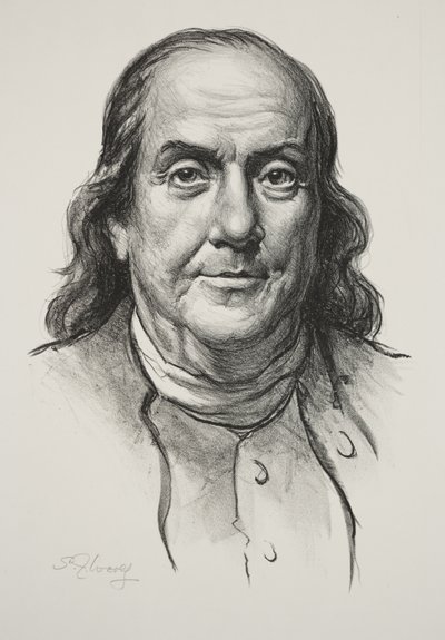 Benjamin Franklin (lito) by Samuel Johnson Woolf