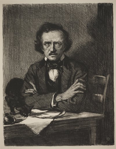 Edgar Allan Poe (lito) by Samuel Johnson Woolf