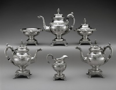 Çay ve Kahve Servisi, c. 1824-1829 (gümüş) by Samuel Kirk