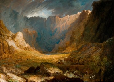 Llyn Idwal, Kuzey Galler, 1810-1850. by Samuel Lines