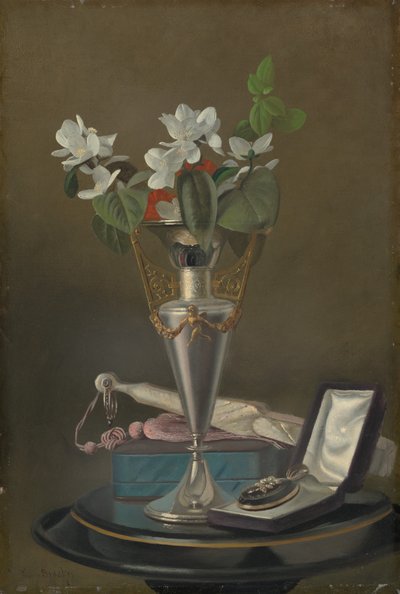 Fanlı ve Sarkıtlı Natürmort by Samuel Marsden Brookes